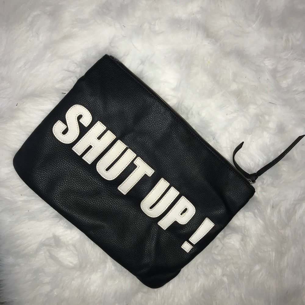Black large clutch